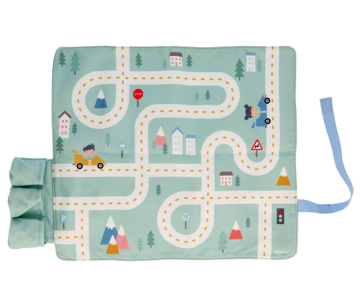 Juego Mantel con Circuito Menta + 3 Coches