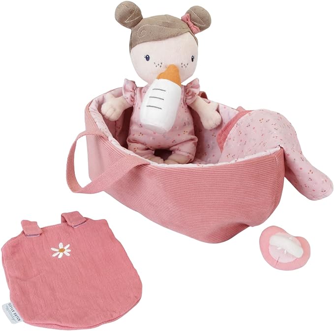 Bebé Evi Rosa con Capazo Little Dutch