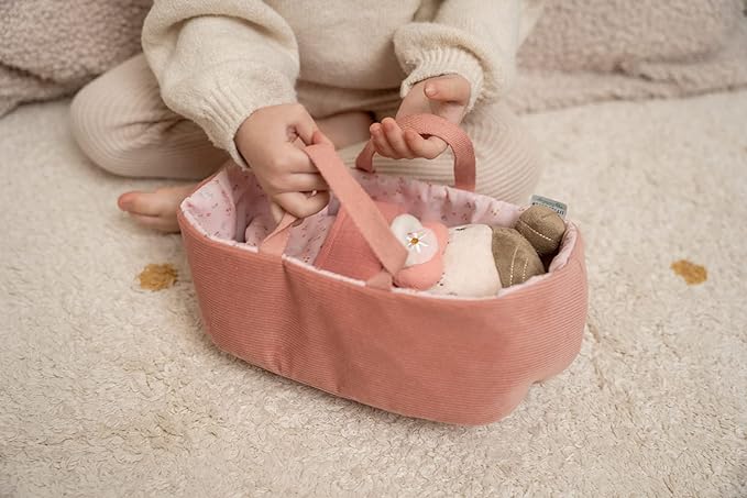 Bebé Evi Rosa con Capazo Little Dutch