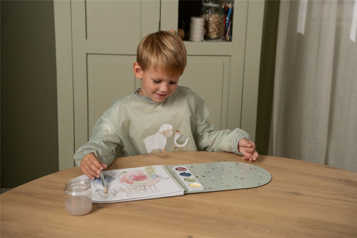 Bata de Arte Impermeable Pequeña Granja