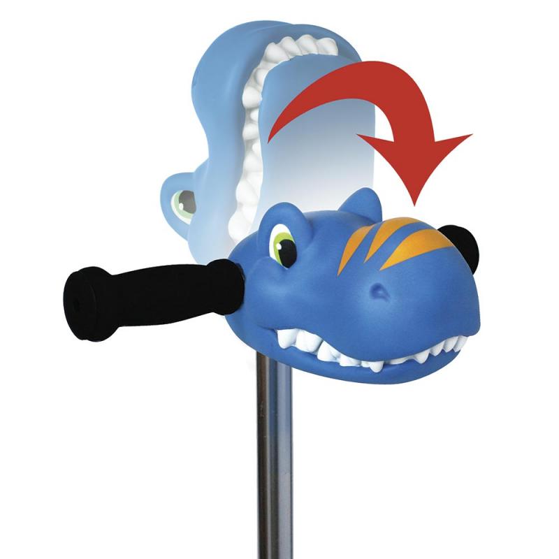 Cabeza Dino Azul Para Manillar Patinete Micro