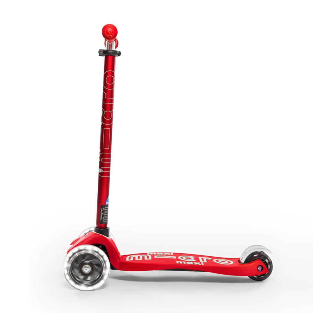 Patinete Maxi Micro Deluxe LED Rojo