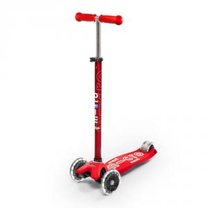 Patinete Maxi Micro Deluxe LED Rojo