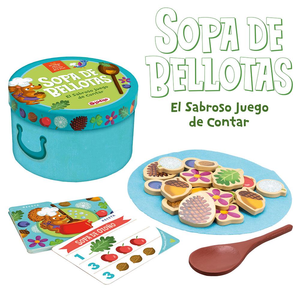 Juego Sopa de Bellotas para Contar