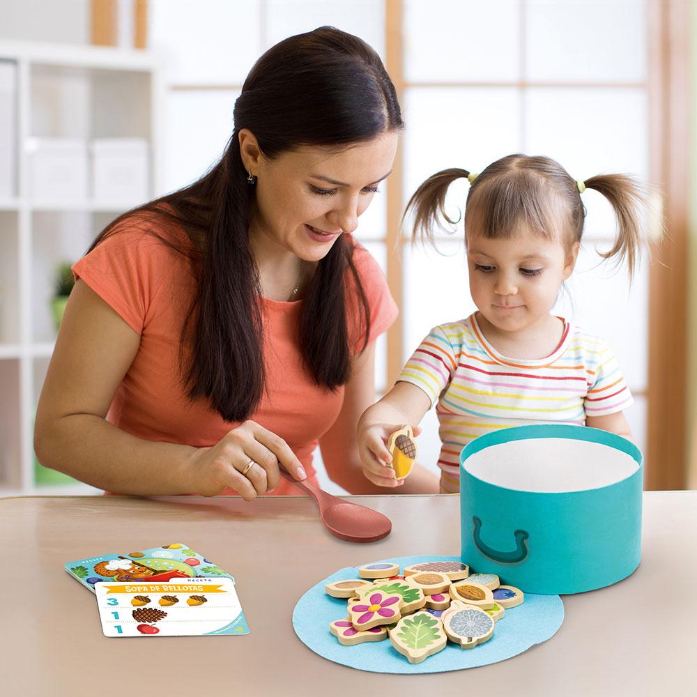 Juego Sopa de Bellotas para Contar