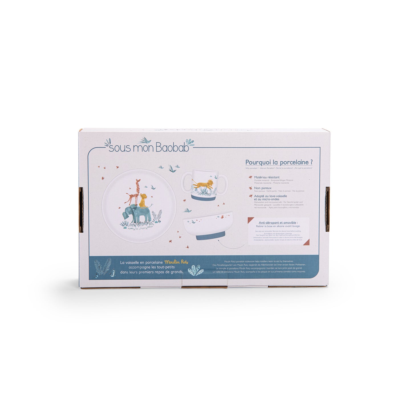 Conjunto Vajilla de Porcelana Baobab