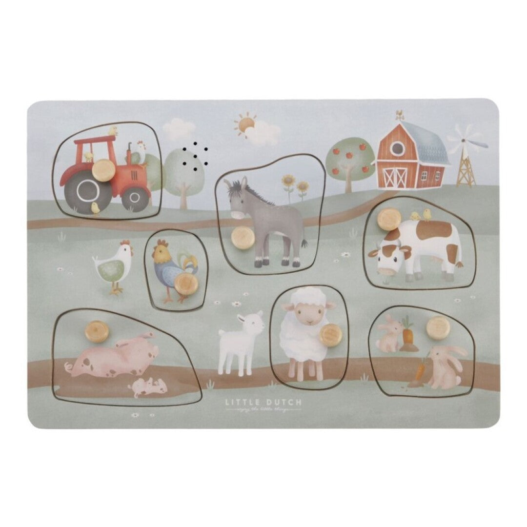 Puzzle con sonido pequeña granja Little Dutch