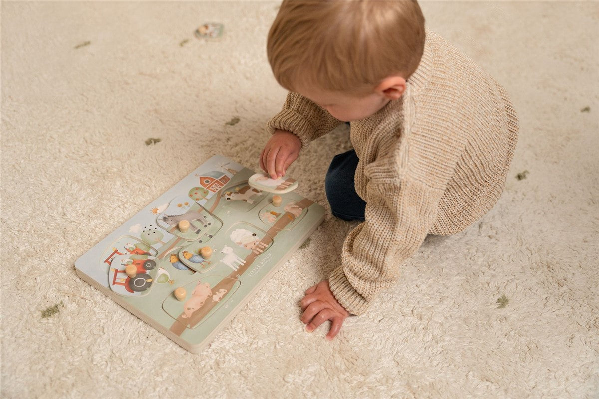 Puzzle con sonido pequeña granja Little Dutch