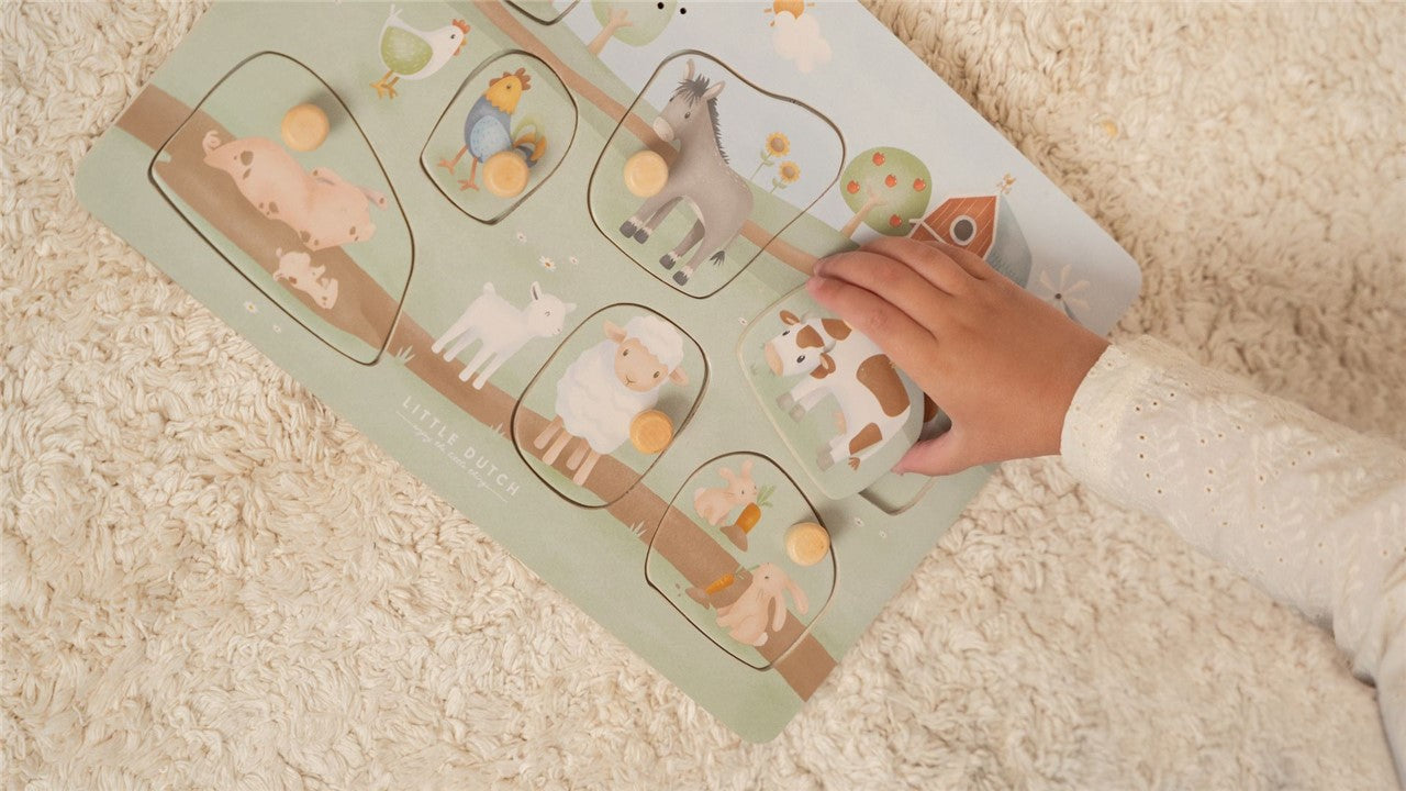 Puzzle con sonido pequeña granja Little Dutch