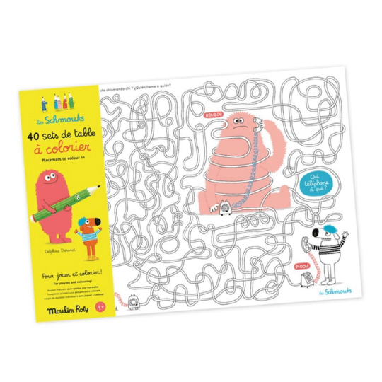 Pack 40 Manteles Individuales para colorear Schmouks