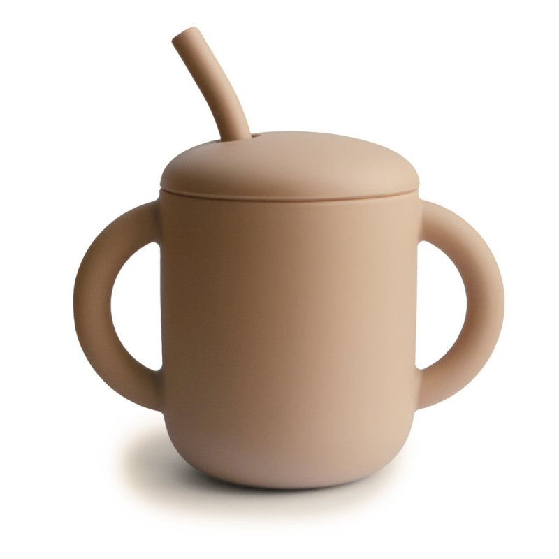 Taza Didáctica Pajita Silicona Solid Natural