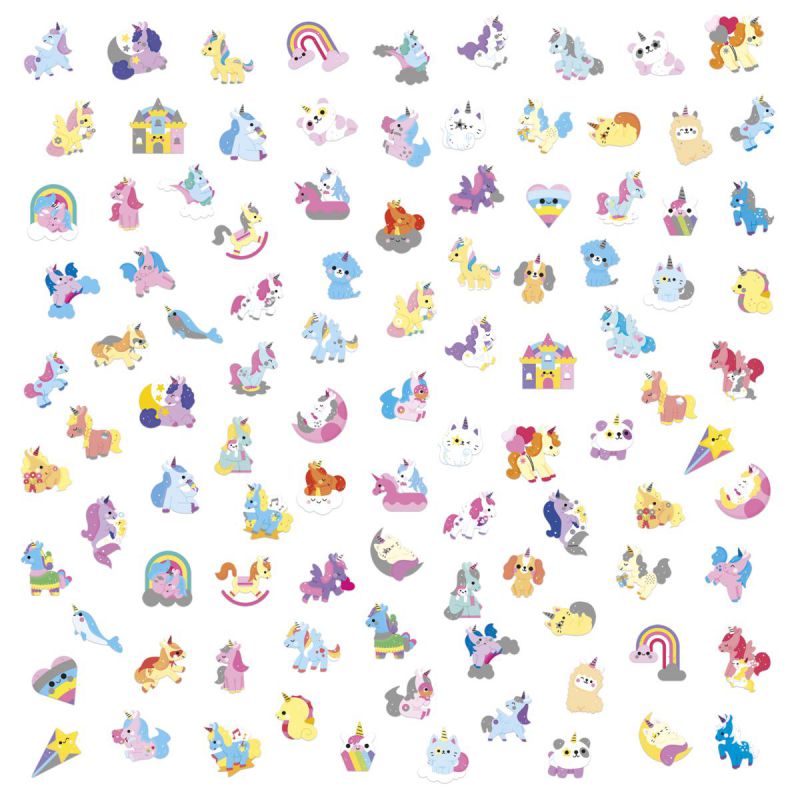 100 Pegatinas-Unicornios