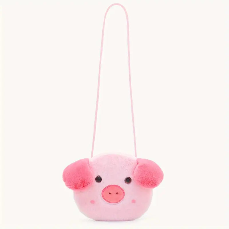 Bolso Bandolera de Peluche Cerdo
