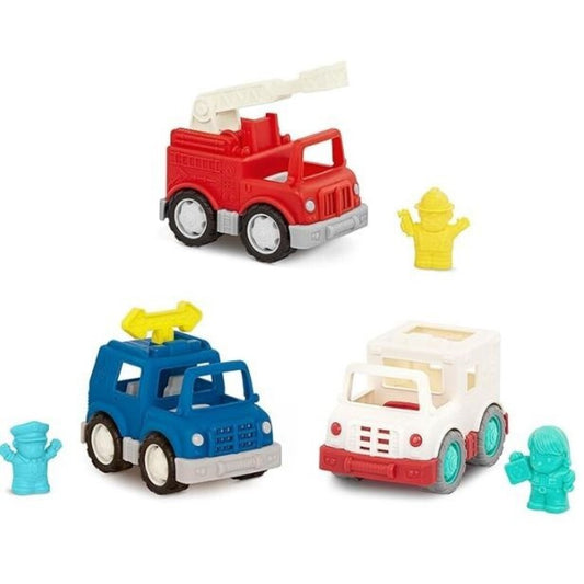 Set de 3 Mini Vehiculos de Emergencia