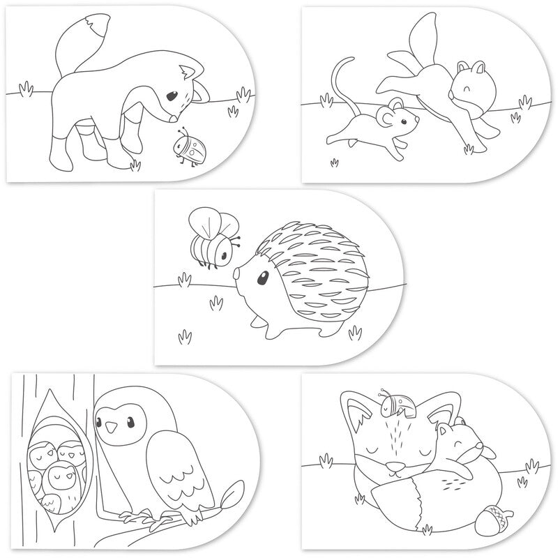 Libro Acuarelas Colorear Forest Friends