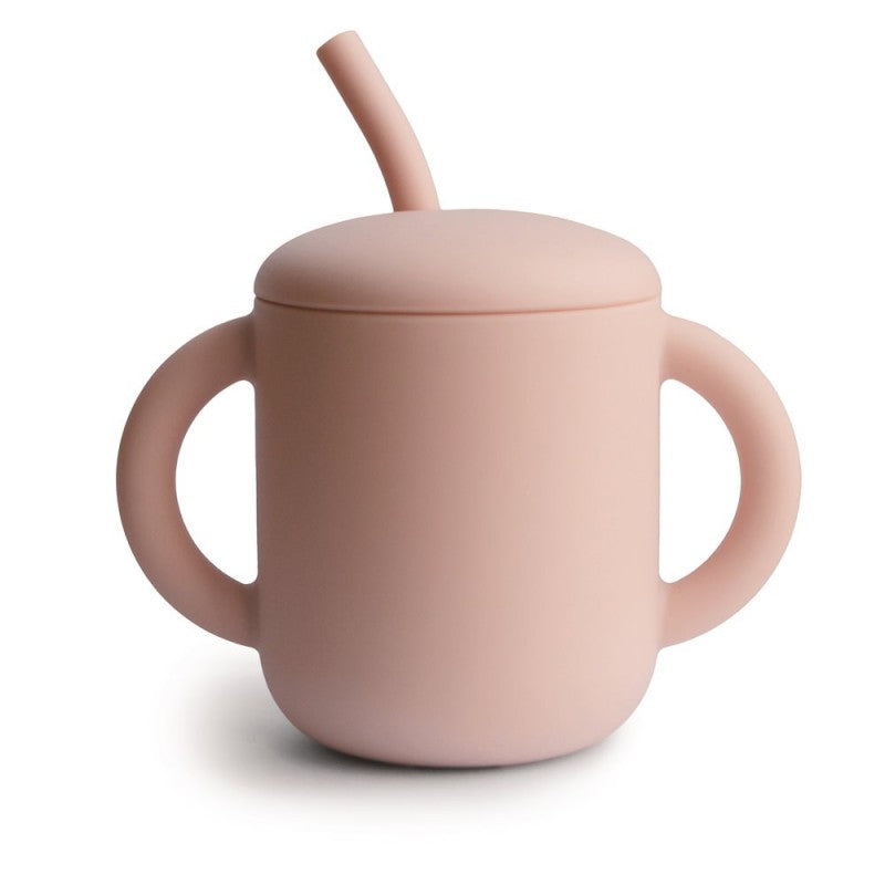 Taza Didáctica Pajita Silicona Solid Blush