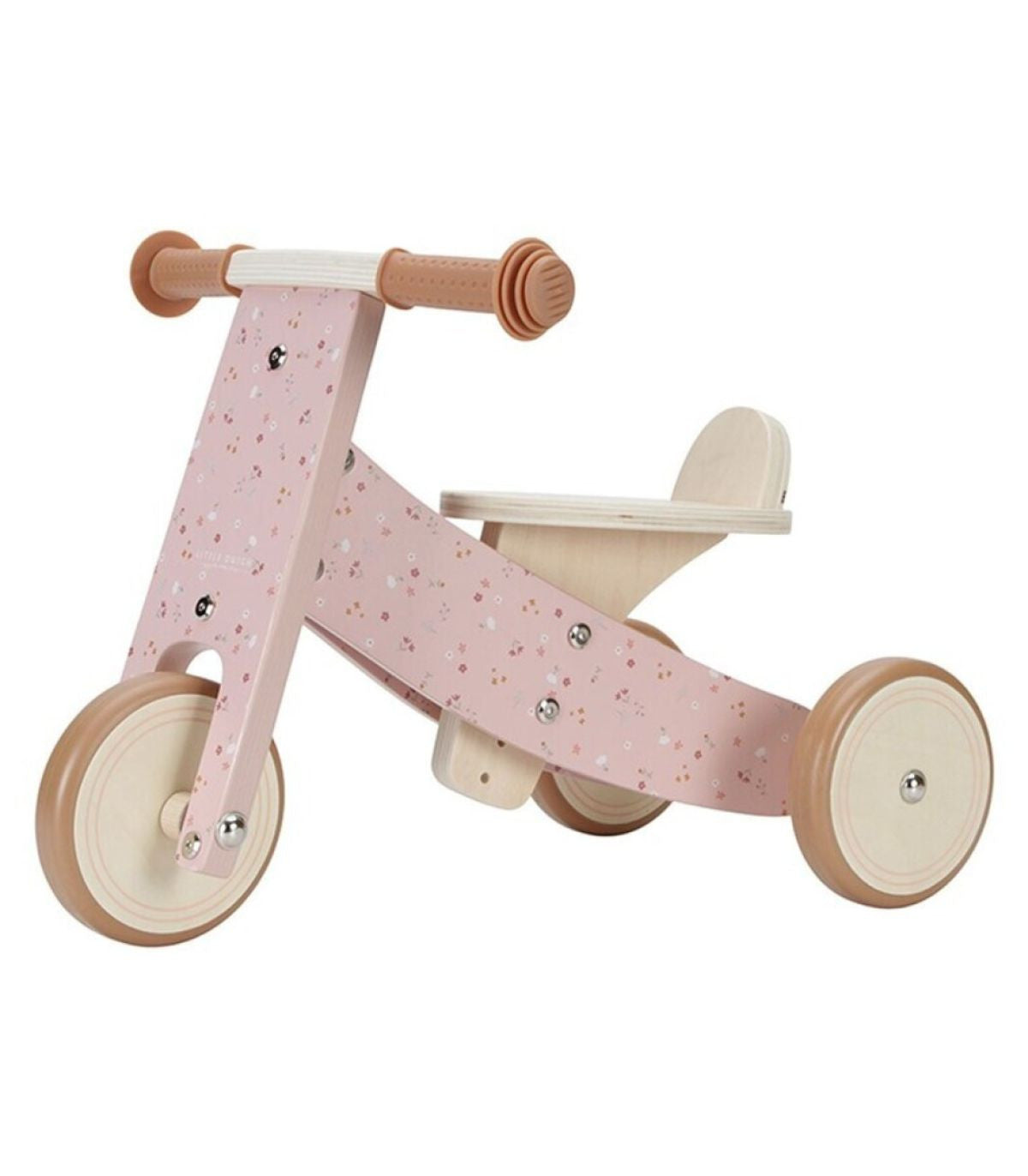 Triciclo de Madera Color Rosa Little Dutch